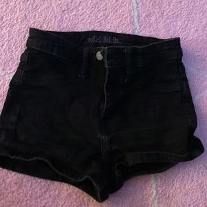 Black Jean shorts